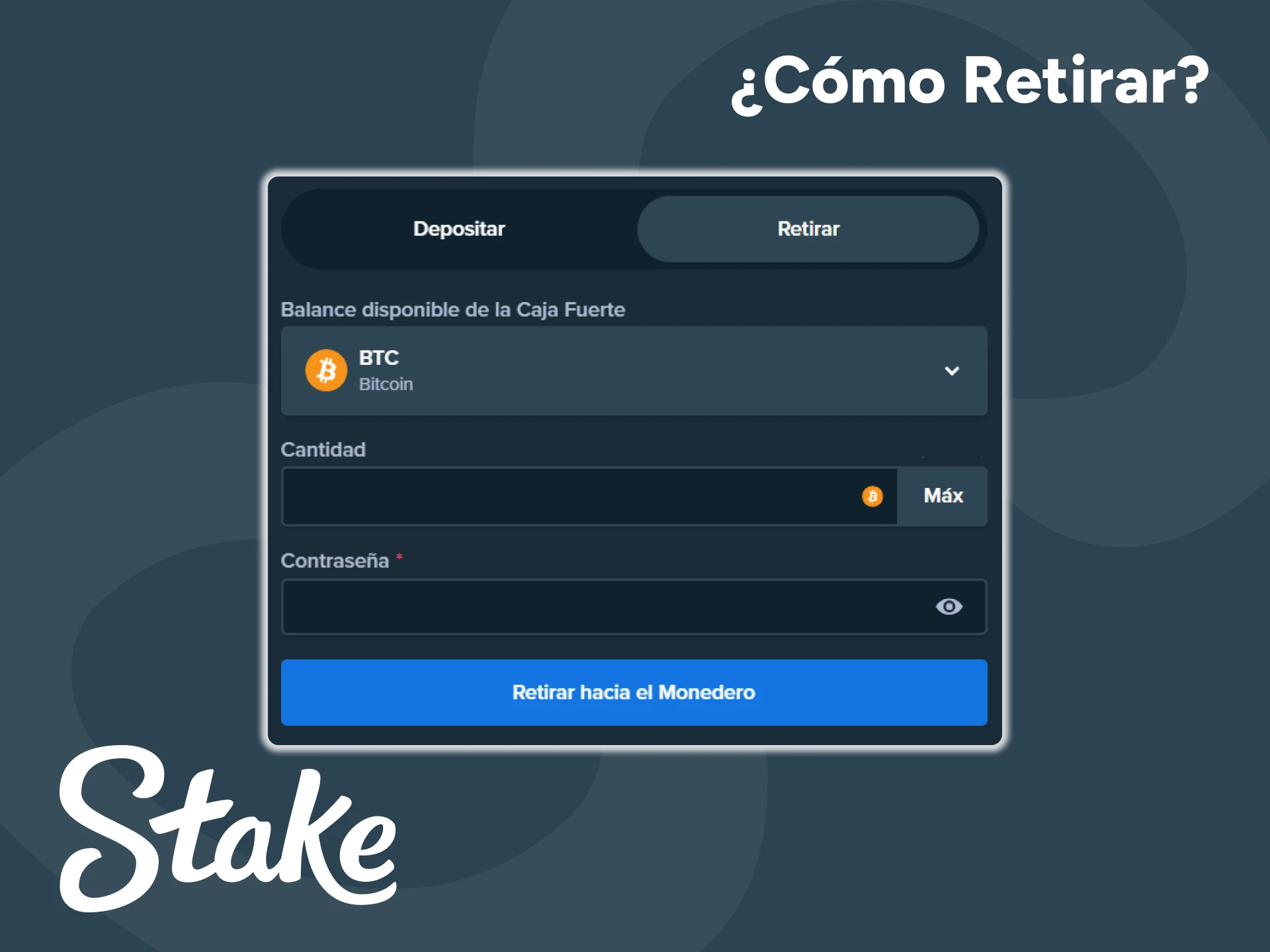 Averigüe cómo retirar el dinero de la bonificación de la cuenta Stake.