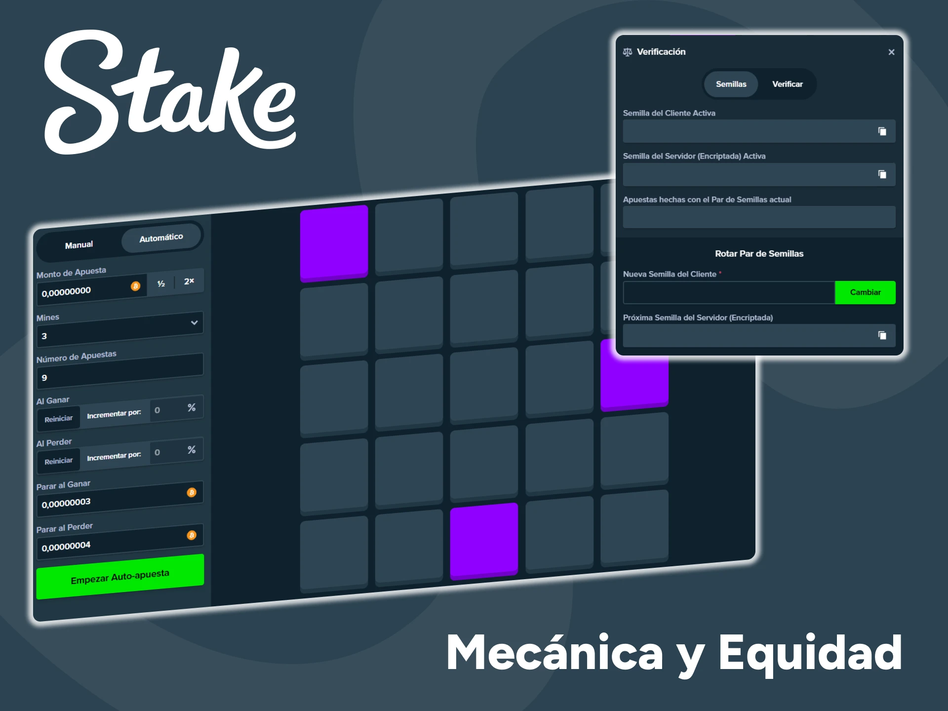 Descubre la mecánica del juego Mines y el sistema de imparcialidad de Stake.