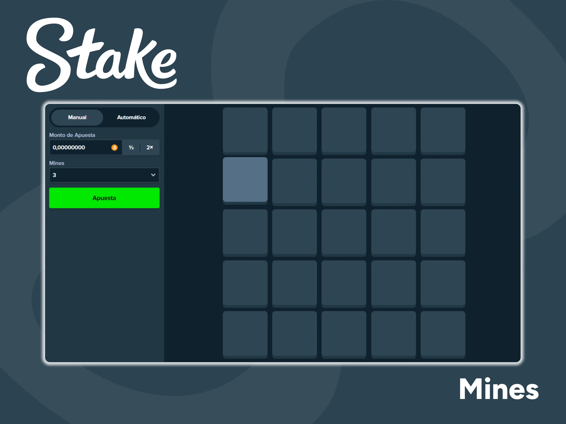 Evita con éxito las minas para ganar en el juego Mines de Stake.