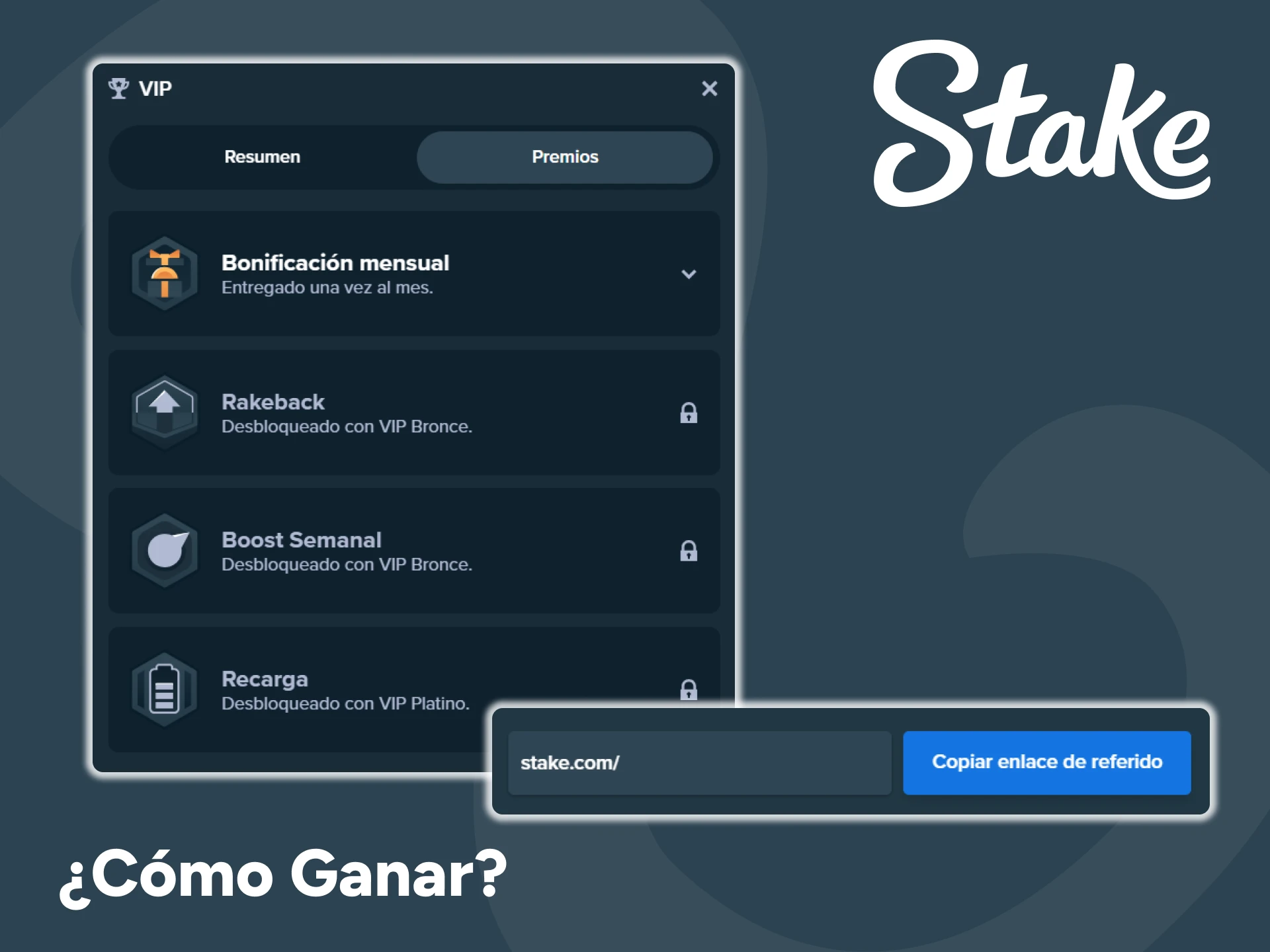 Únete a Stake Casino, participa en el programa VIP y consigue Rakeback.