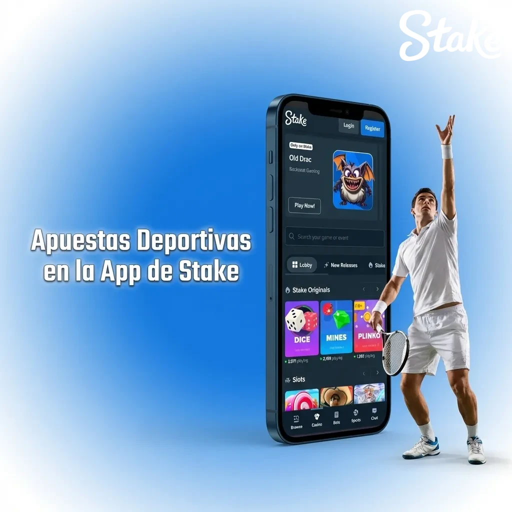 Stake app showing live sports betting interface with multiple events, real-time odds, and popular sports categories