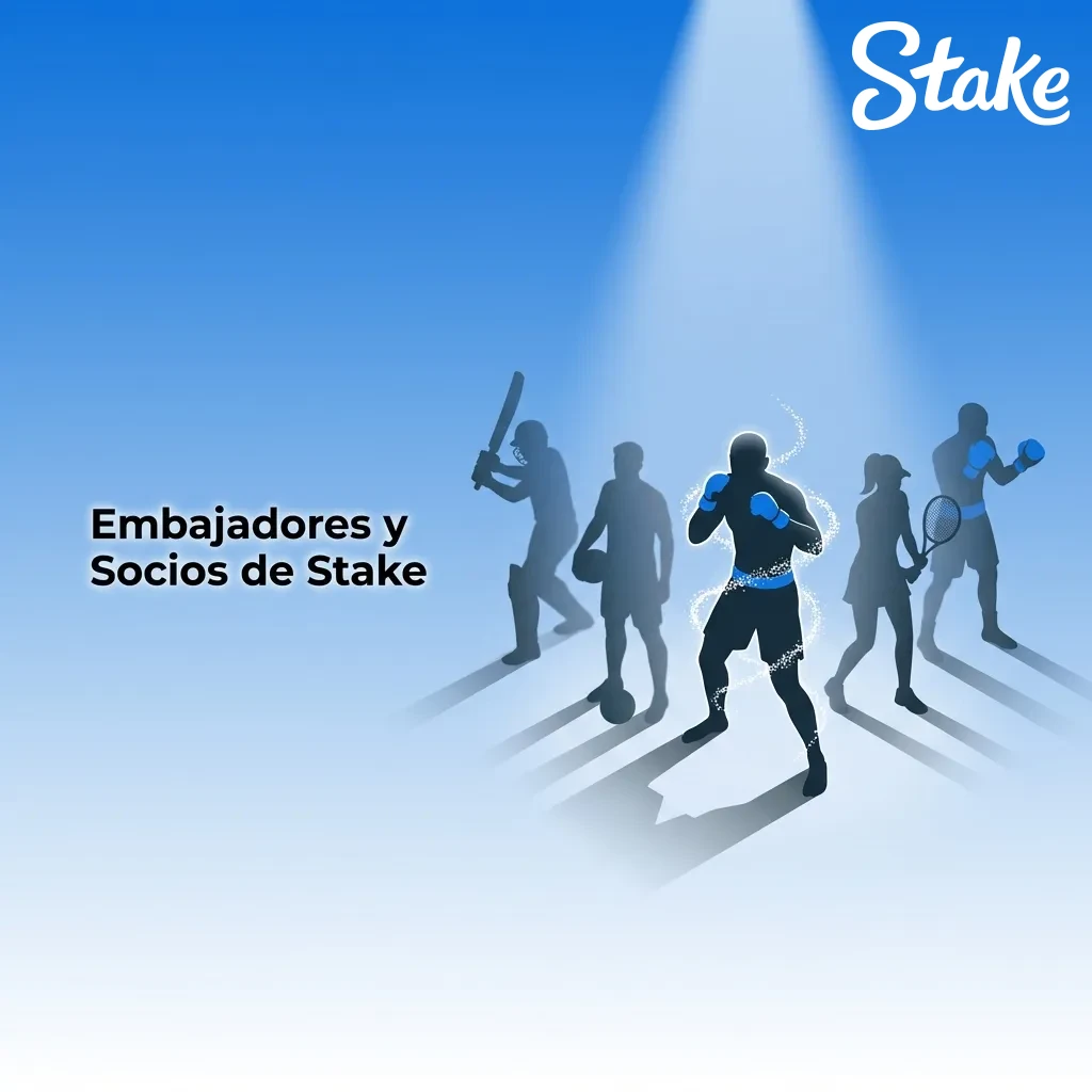 Stake partners with global sports and entertainment figures including Sergio Agüero, UFC, Everton FC, Alfa Romeo F1, and Drake.