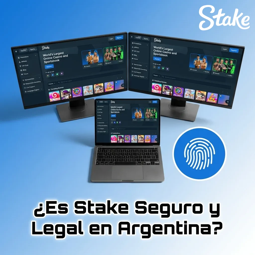 Stake opera legalmente en Argentina con licencia de Curazao y protección SSL de 256 bits para datos personales.